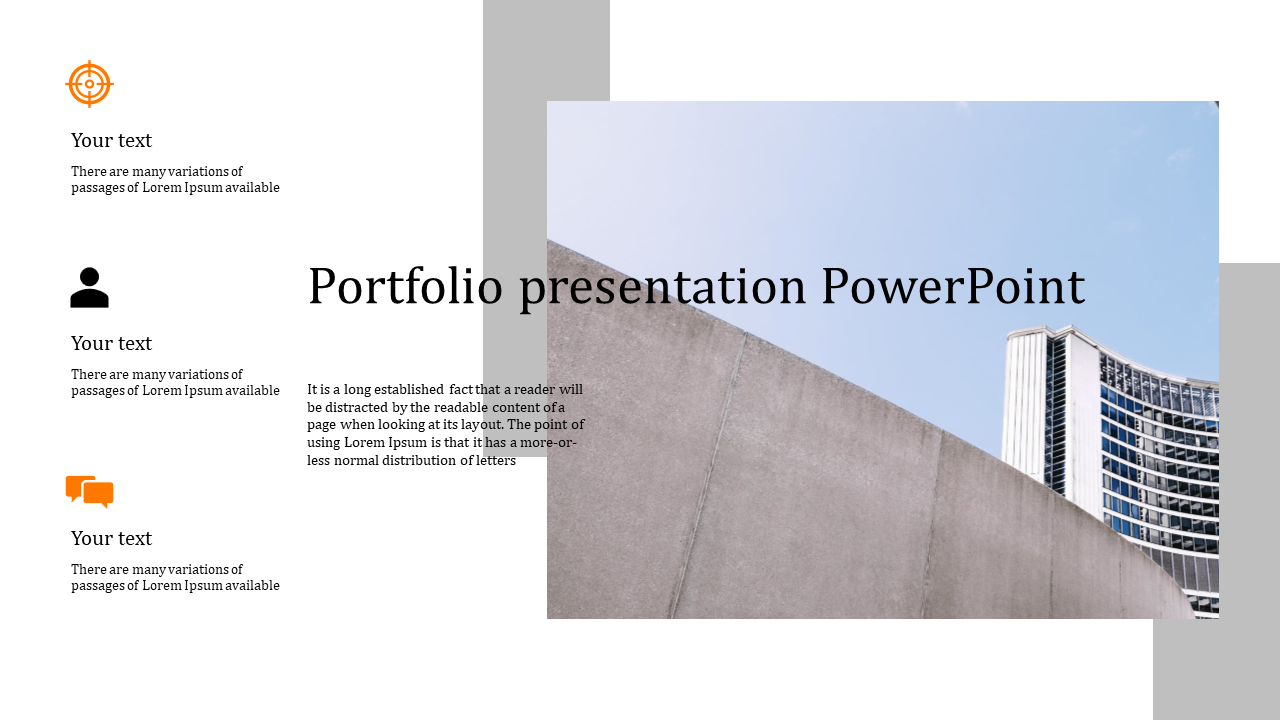 Free - Our Predesigned Portfolio Presentation PowerPoint Template